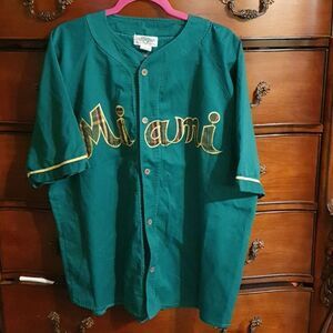 Vtg 90s Miami Plaid Patchwork Jersey sz L